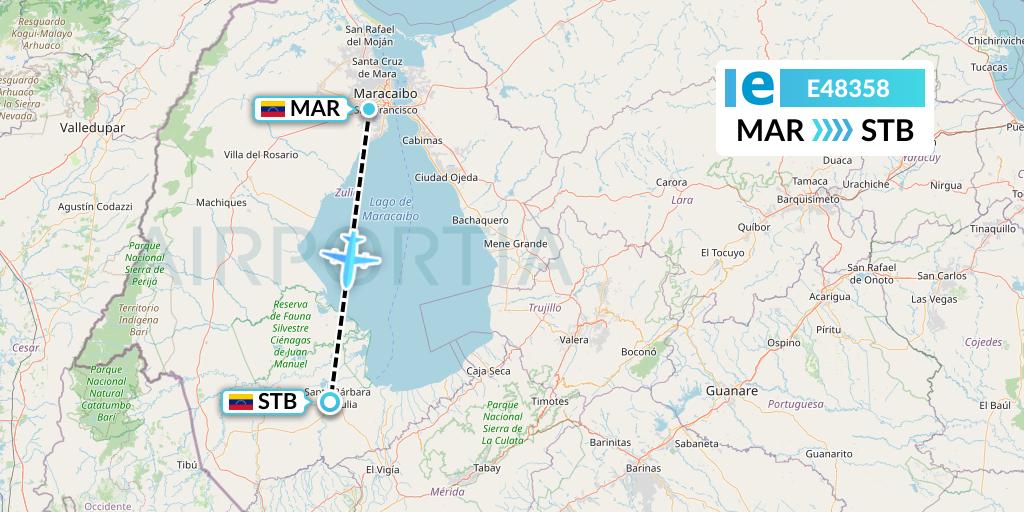 E48358 Estelar Latinoamerica C.A. Flight Map: Maracaibo to Venezuela