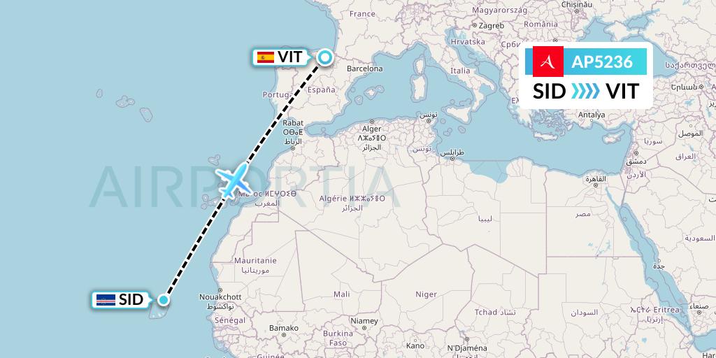 AP5236 AlbaStar Flight Map: Espargos to Vitoria