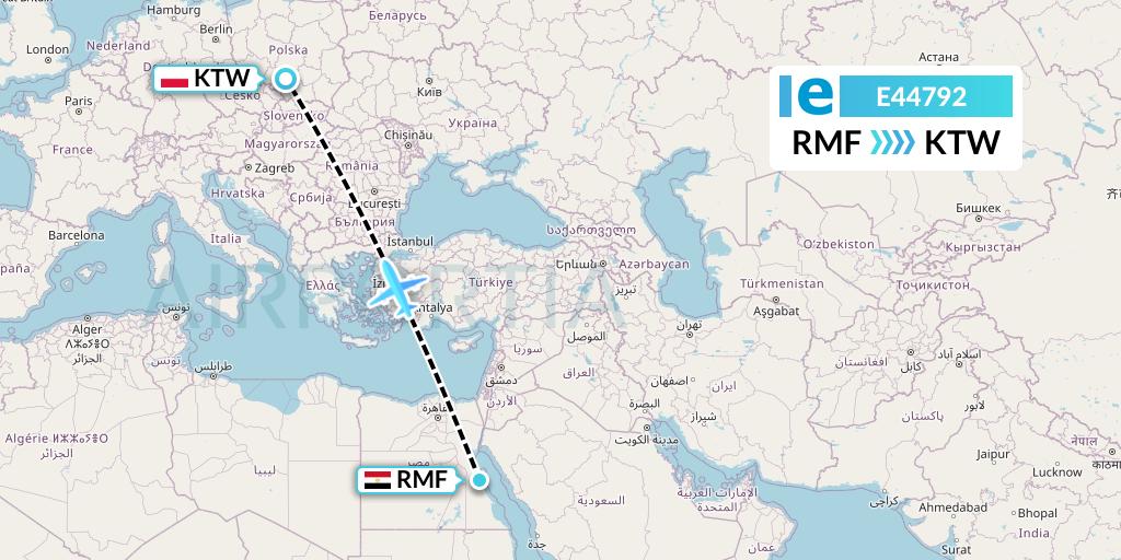 E44792 Estelar Latinoamerica C.A. Flight Map: Marsa Alam to Katowice