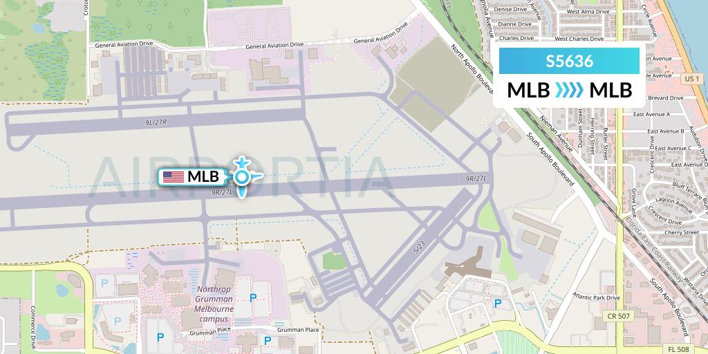 S5636 Star Air Flight Map: Melbourne to Melbourne