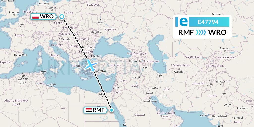 E47794 Estelar Latinoamerica C.A. Flight Map: Marsa Alam to Wroclaw