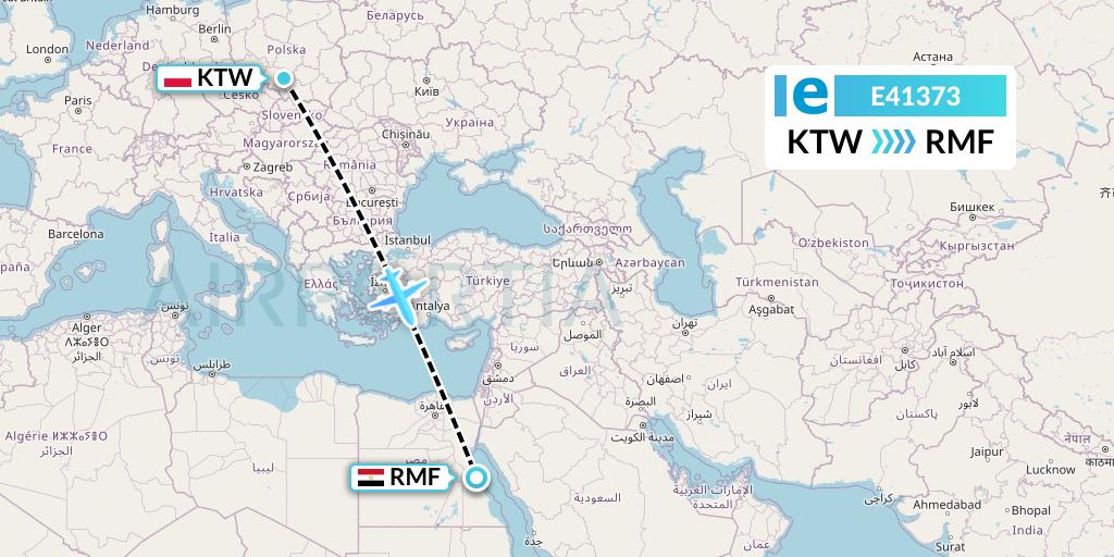 E41373 Estelar Latinoamerica C.A. Flight Map: Katowice to Marsa Alam