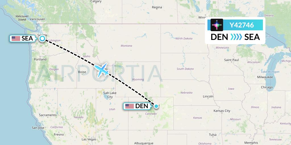 Y42746 Volaris Flight Map: Denver to Seattle