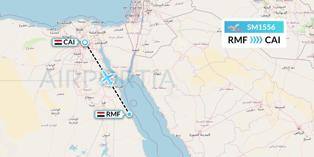 SM1556 Air Cairo Flight Map: Marsa Alam to Cairo