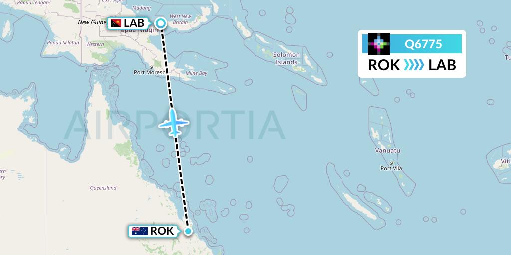 Q6775 Volaris Costa Rica Flight Map: Rockhampton to Lablab