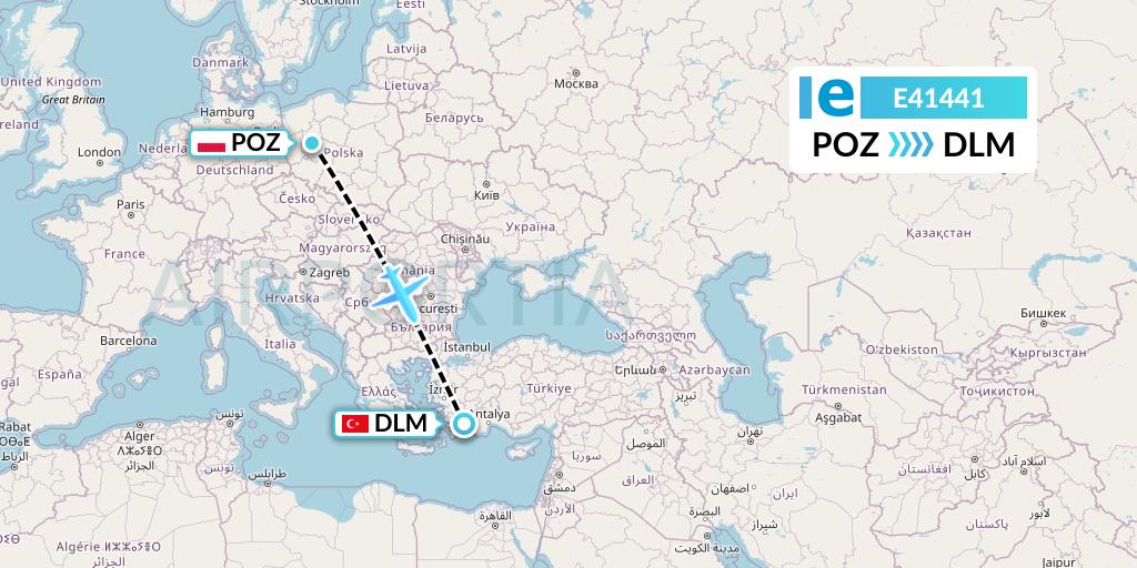 E41441 Estelar Latinoamerica C.A. Flight Map: Poznan to Dalaman
