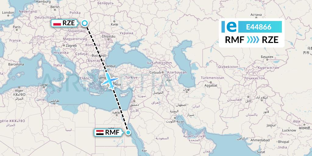 E44866 Estelar Latinoamerica C.A. Flight Map: Marsa Alam to Rzeszow