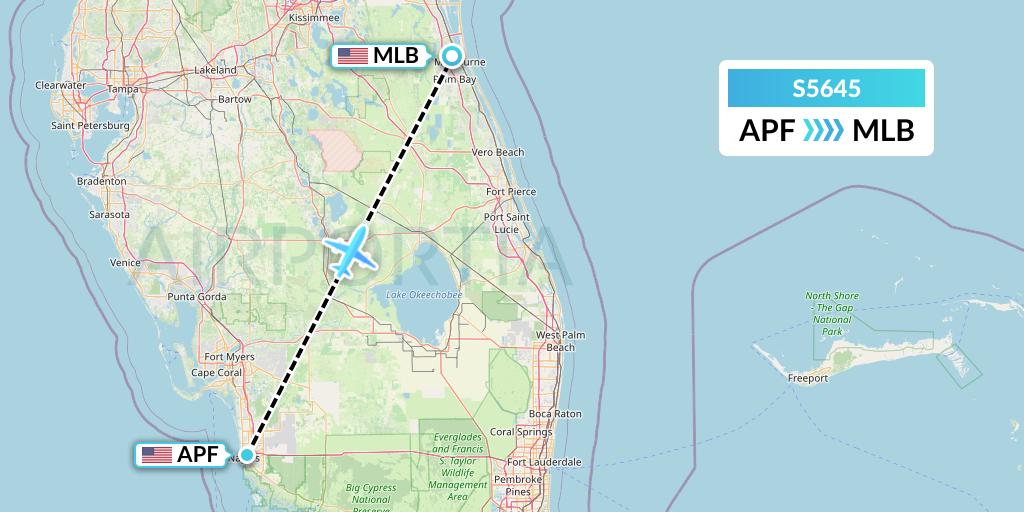 S5645 Star Air Flight Map: Naples to Melbourne