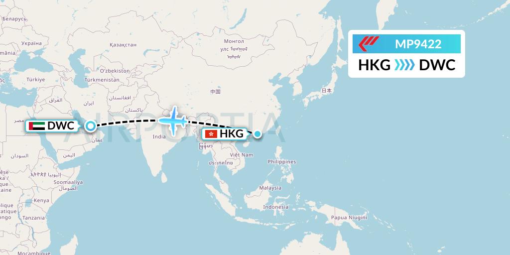 MP9422 Martinair Holland Flight Map: Hong Kong to Dubai
