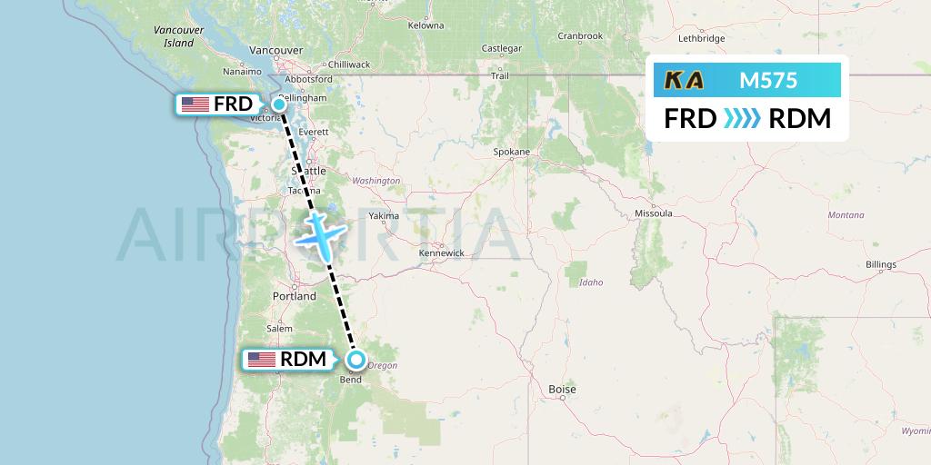 M575 Kenmore Air Flight Map: Friday Harbor to Redmond