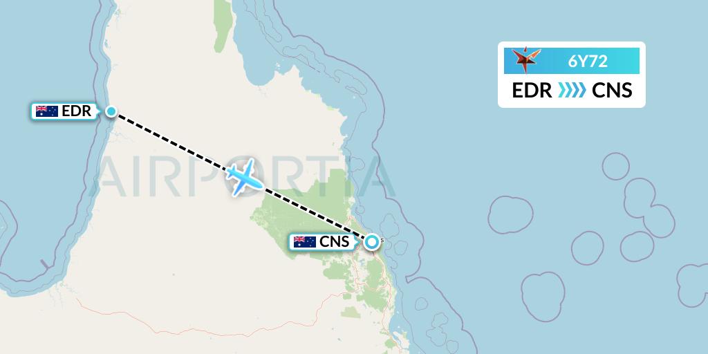 6Y72 SmartLynx Flight Map: Australia to Cairns