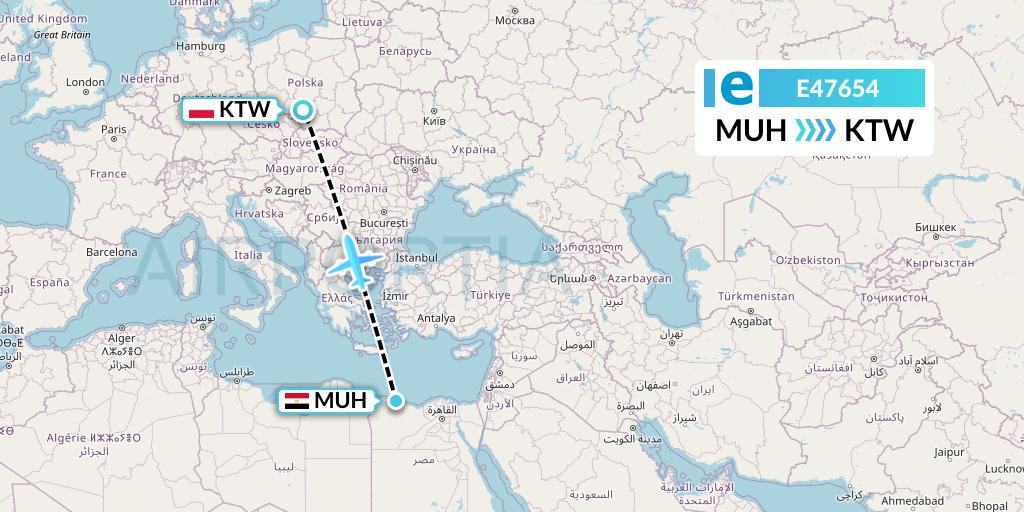 E47654 Estelar Latinoamerica C.A. Flight Map: Mersa Matruh to Katowice