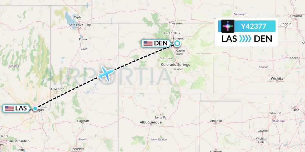 Y42377 Volaris Flight Map: Las Vegas to Denver