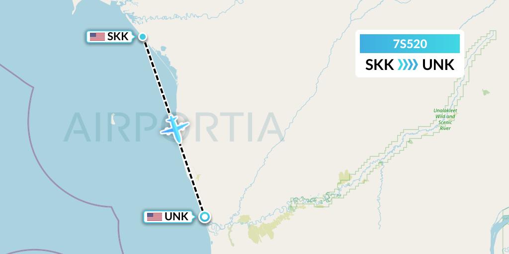 7S520 Ryan Air (USA) Flight Map: Shaktoolik to Unalakleet