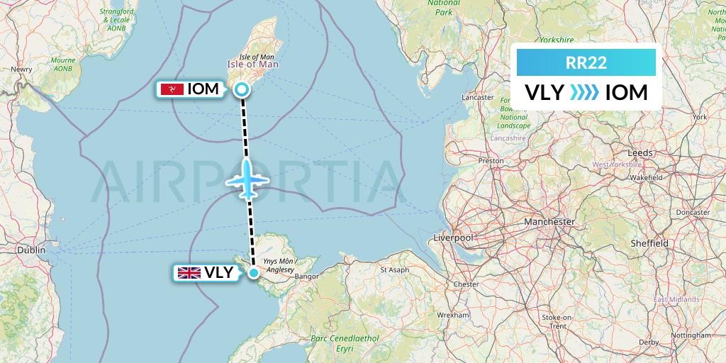 RR22 Royal Air Force Flight Map: Anglesey to Isle of Man