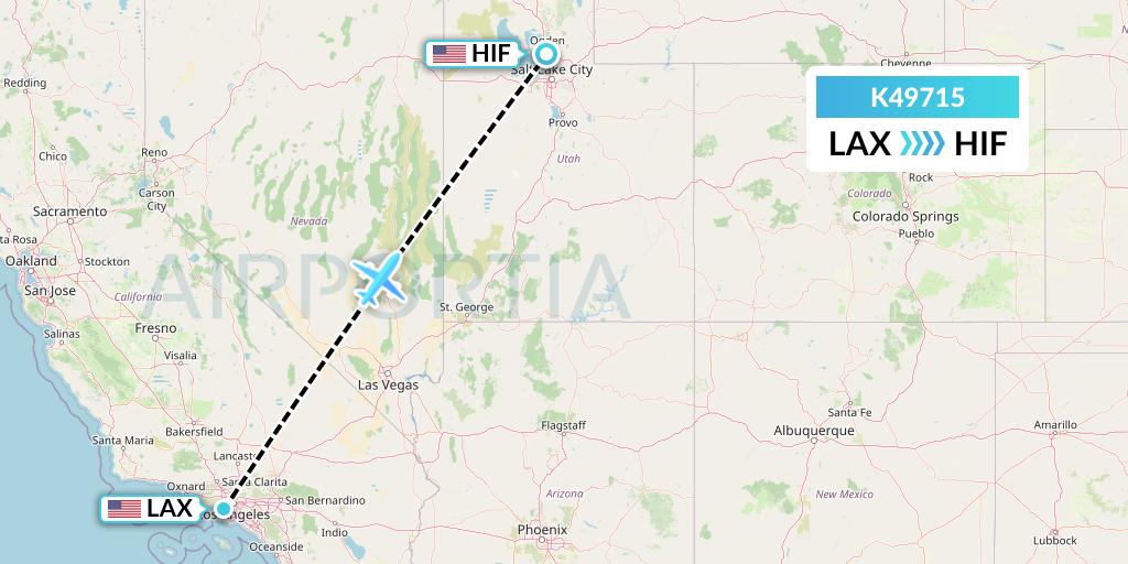 K49715 Kalitta Air Flight Map: Los Angeles to Ogden