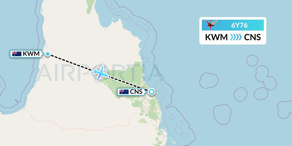 6Y76 SmartLynx Flight Map: Kowanyama to Cairns