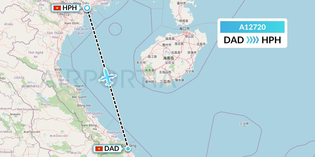 A12720 A.p.g. Distribution Systems Flight Map: Da Nang to Haiphong