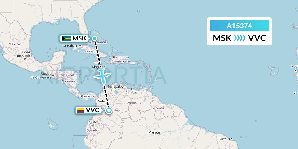 A15374 A.p.g. Distribution Systems Flight Map: Mastic Point to Villavicencio