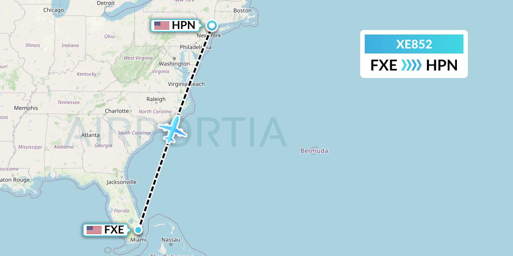 XE852 Flight Status Jsx: Fort Lauderdale to White Plains (JSX852)