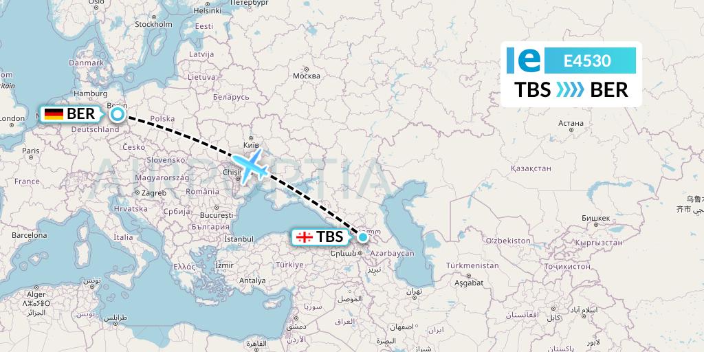 E4530 Estelar Latinoamerica C.A. Flight Map: Tbilisi to Berlin