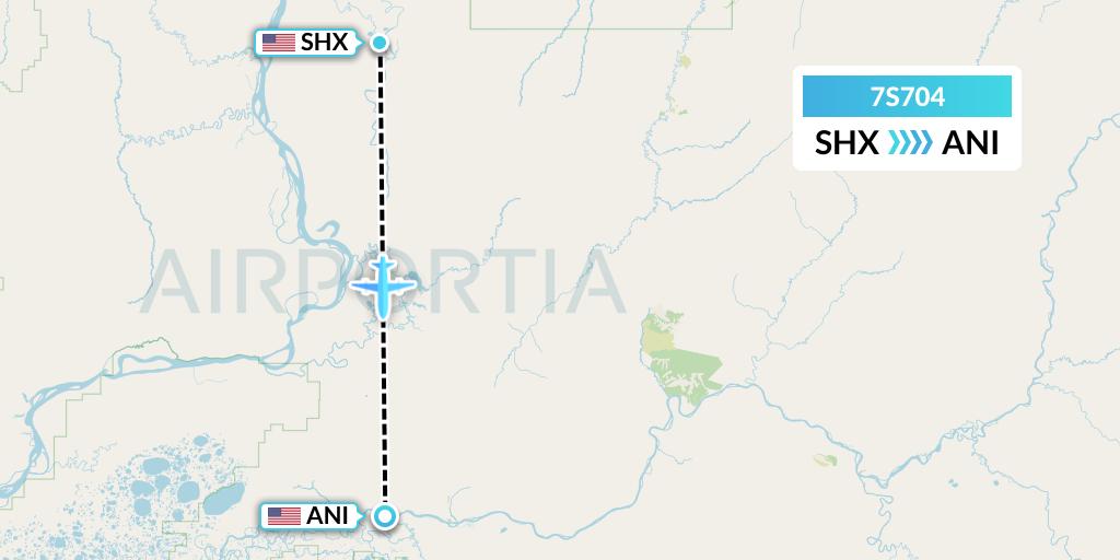7S704 Ryan Air (USA) Flight Map: Shageluk to Aniak