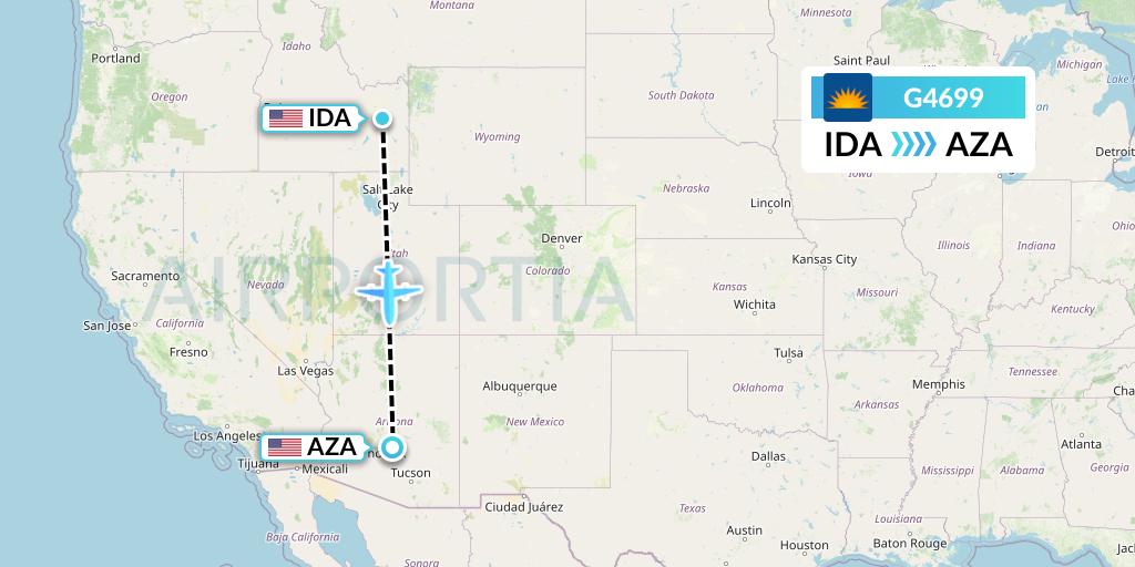 G4699 Allegiant Air Flight Map: Idaho Falls to Phoenix