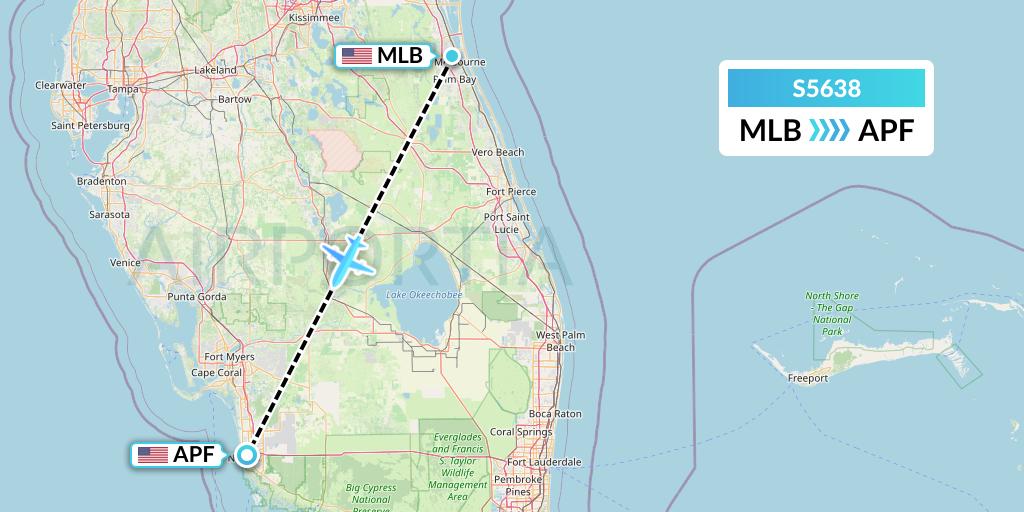 S5638 Star Air Flight Map: Melbourne to Naples