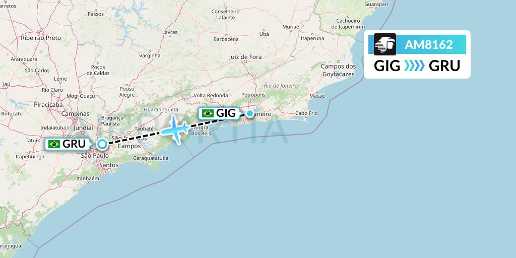 AM8162 Flight Status Aeromexico: Rio de Janeiro to Sao Paulo (AMX8162)