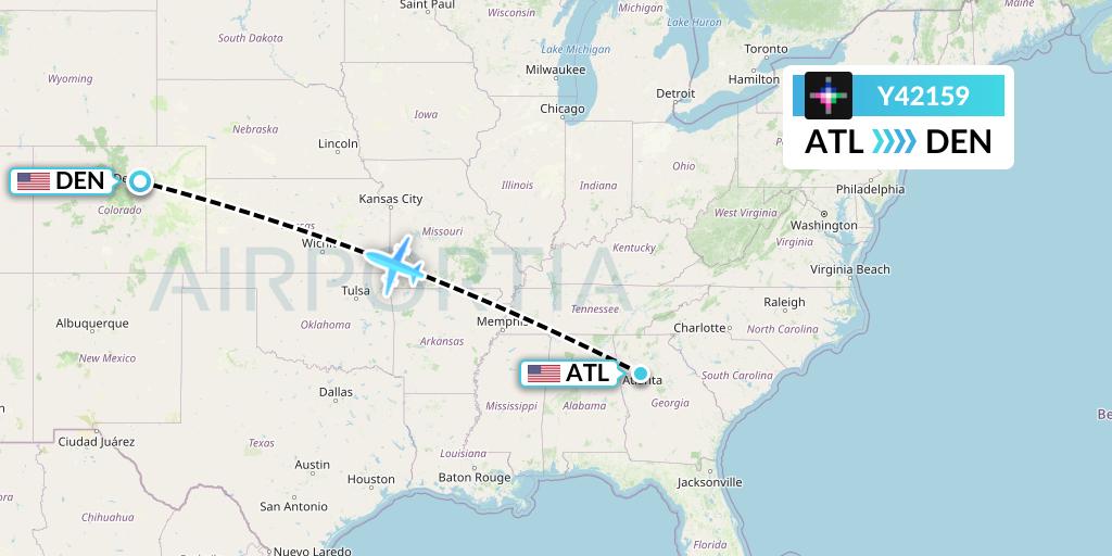 Y42159 Volaris Flight Map: Atlanta to Denver