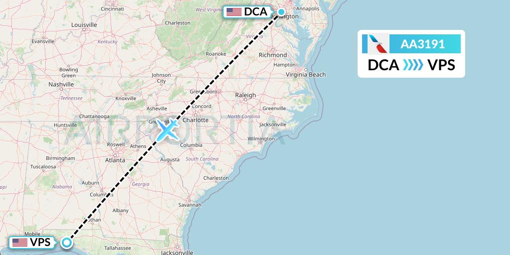 AA3191 American Airlines Flight Map: Washington to Valparaiso