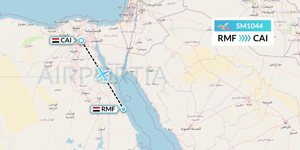 SM1044 Air Cairo Flight Map: Marsa Alam to Cairo